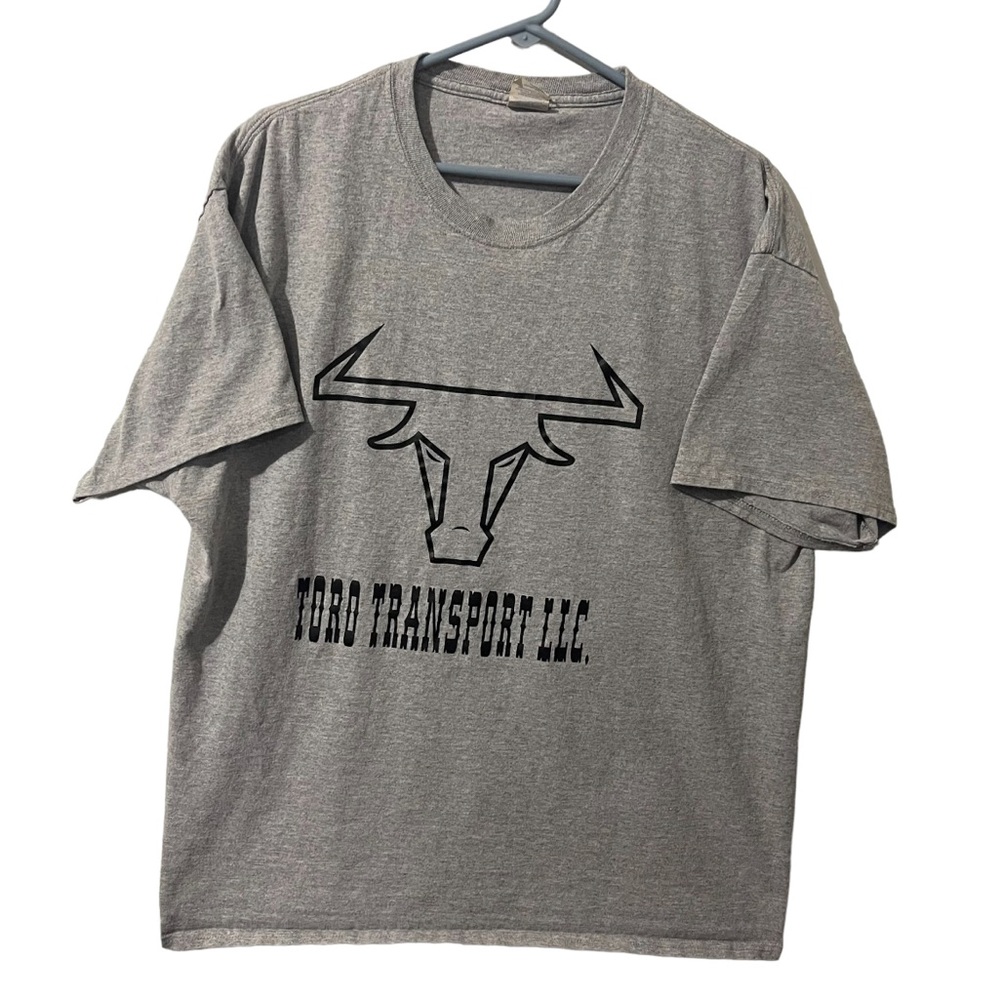 Toro Shirt Men XL Gray Port & Company Bull Lightweight Casual Short Sleeve Tee